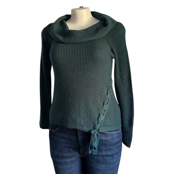 Fever Wintergreen Cowl Neck Sweater - L - Picture 2 of 4